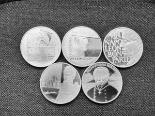 Coleccion completa monedas de plata , waterloo