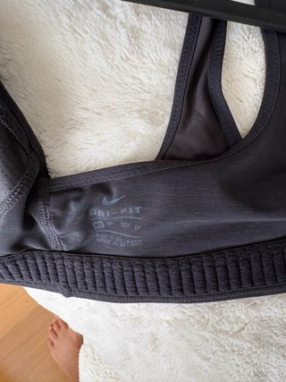 Sujetador Deportivo Negro con Cremallera Nike XS