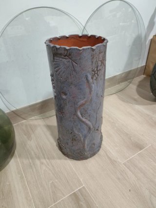 Paragüero de Terracota hecho a mano por ceramista