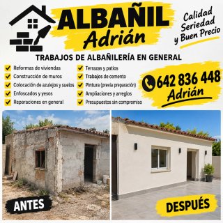 Albañil y limpieza