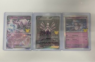 Lote 3 Cartas Pokémon Mewtwo EX