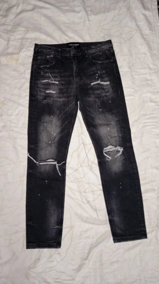Jeans neri Supply & Demand strappati