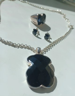 Conjunto TOUS de Plata y Ónix