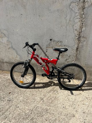 Bicicleta Btwin Roja Doble Suspensión