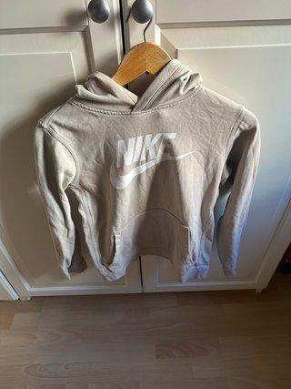 Sudadera Nike Capucha Niña Talla L Crema