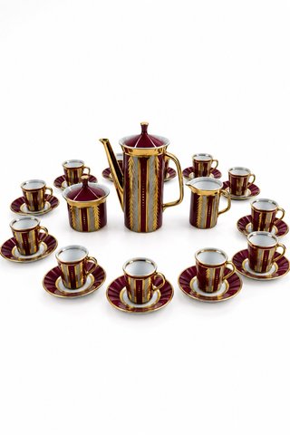 Set caffè in porcellana fine di lusso vintage