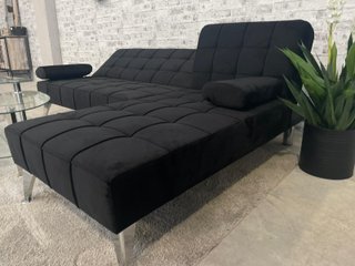 Sofá Cama Chaise Longue Negro