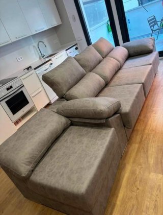Sofá Chaiselongue Gris 450€