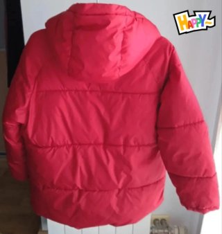 Cazadora / anorak de plumas, rojo niño 8 años