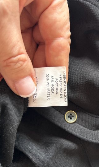 Camisa Bato Peto Negra Talla 44