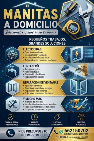 ¡¡Electricista y Manitas a domicilio!!