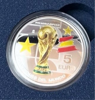 5€ PLATA PROOF. CAMPEONES DEL MUNDO 2026(4 reales)