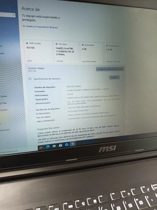 Ordenador portátil MSI I7 GAMER
