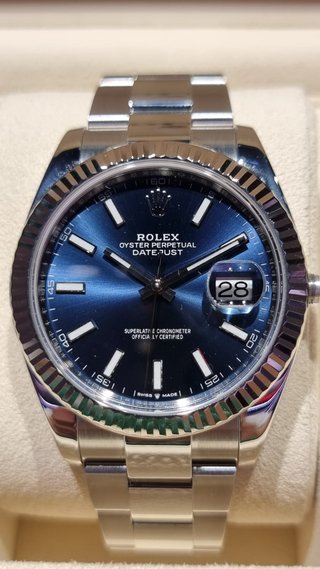 Rolex Datejust 41mm 2021 Bisel Oro Blanco fullset