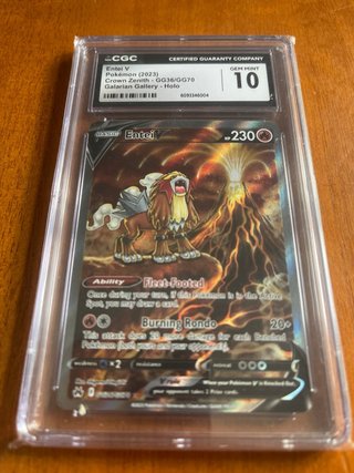 Carta Pokémon Entei V CGC 10 Gem Mint