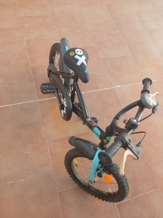 Bicicleta Infantil Negra y Azul