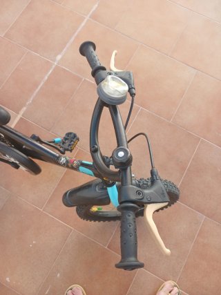 Bicicleta Infantil Negra y Azul