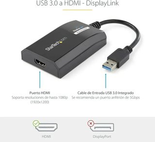 Adaptador USB 3.0 a HDMI Tarjeta Gráfica Externa
