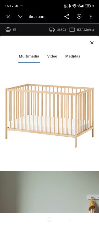 Cuna IKEA Sniglar 60x120 con colchón