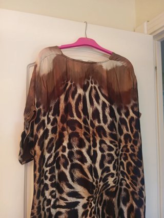 Ocasión Vestido Largo Animal Print Leopardo
