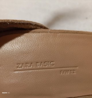 Sandalias Zara Tacon Aguja Beige Talla 39