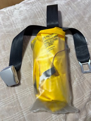Chaleco Salvavidas de Avión y cinturón