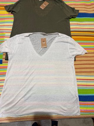 Conjunto 2 Camisetas Pull&Bear Punto Fino