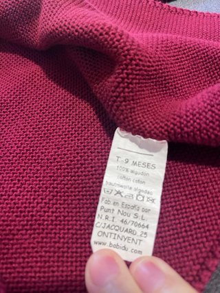 Chaqueta Babidu Granate 9 Meses