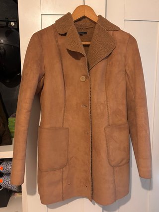 Chaqueta de ante clásica de mujer
