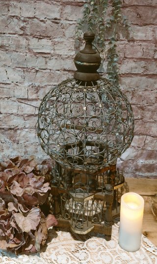 Gabbia Decorativa Metallo e Legno