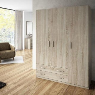 Armario de 3 puertas y 2 cajones 150 cm
