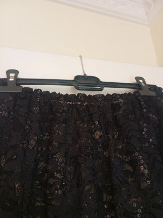 Camisa Negra de Encaje /Mangas espectaculares