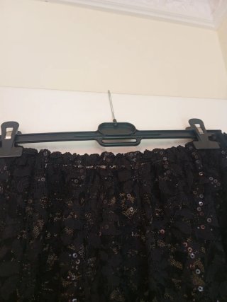 Camisa Negra de Encaje /Mangas espectaculares