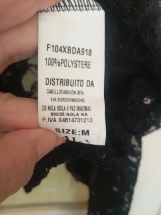 Camisa Negra de Encaje /Mangas espectaculares