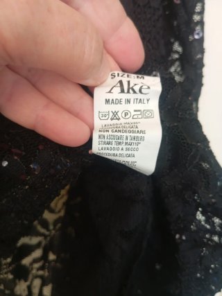 Camisa Negra de Encaje /Mangas espectaculares