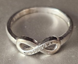 Anillo Plata Infinito con Circonitas