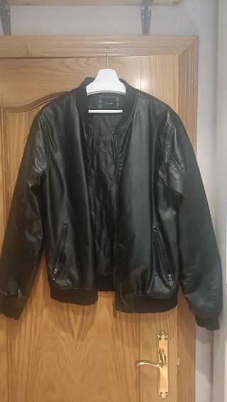 Chaqueta Bomber Clayton Negra Talla XL