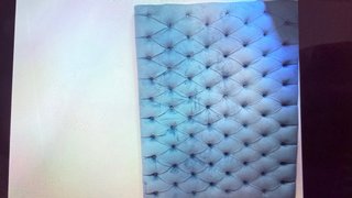 Cabecero Capitoné Azul de Terciopelo