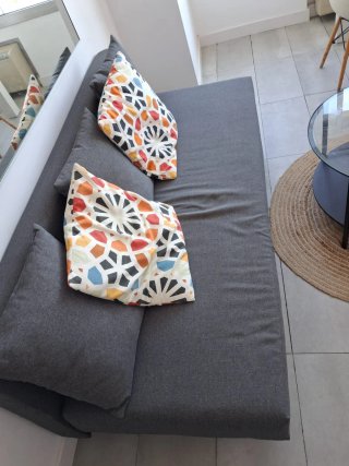 Sofá Gris de Tela