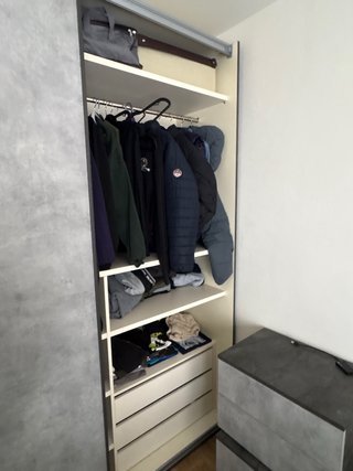 Armario de Puertas Correderas Gris