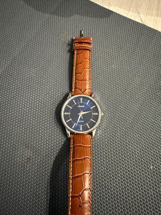 Reloj Casio Correa Marrón Esfera Azul