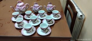 Juego de Café Antiguo de Porcelana