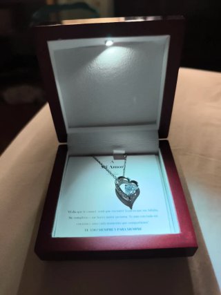 Collar Corazón Mi Amor Caja Regalo