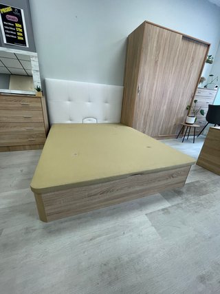 Canapé abatible tela y madera