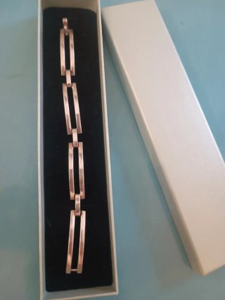 Pulsera de Plata 800. Contraste.Esl Rectangulares
