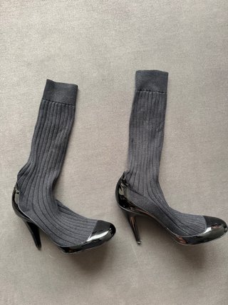 Botines Chanel con calcetín