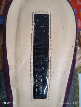 Sandalias de tacón moradas
