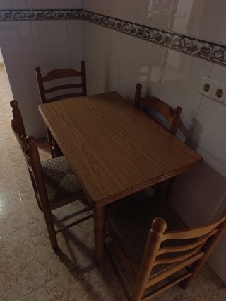 Mesa de Cocina Extensible de Madera
