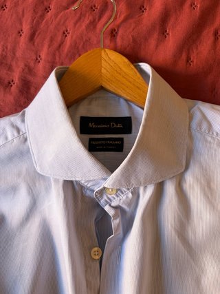 Camisa Massimo Dutti Azul Rayas