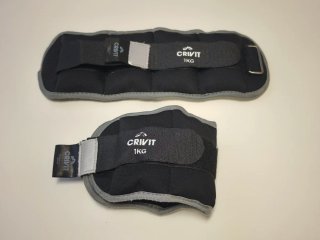 2 Muñequeras/Tobilleras Lastradas 1kg Crivit